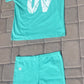 Female Mint Uv Biker Short Set🍵