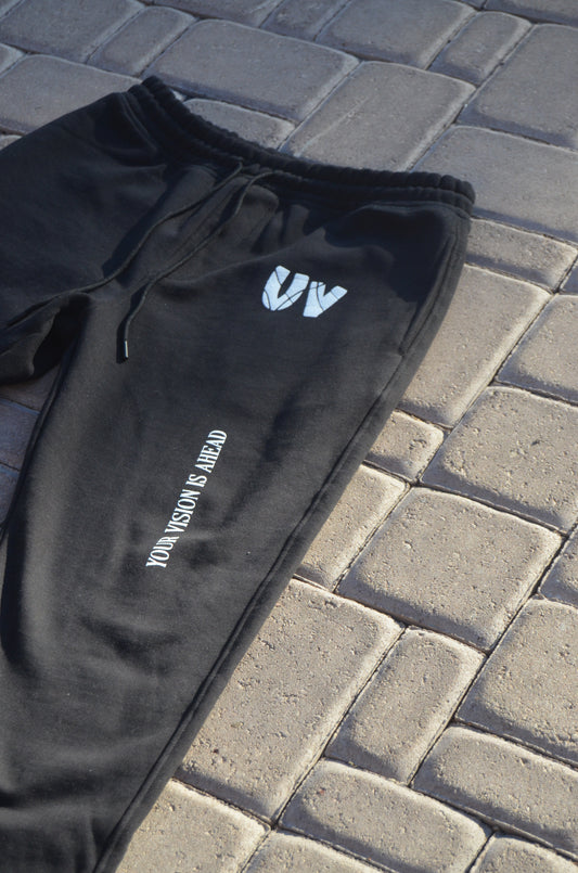 Unisex Black “Your Vision Is Ahead” SweatPants✔️🐝