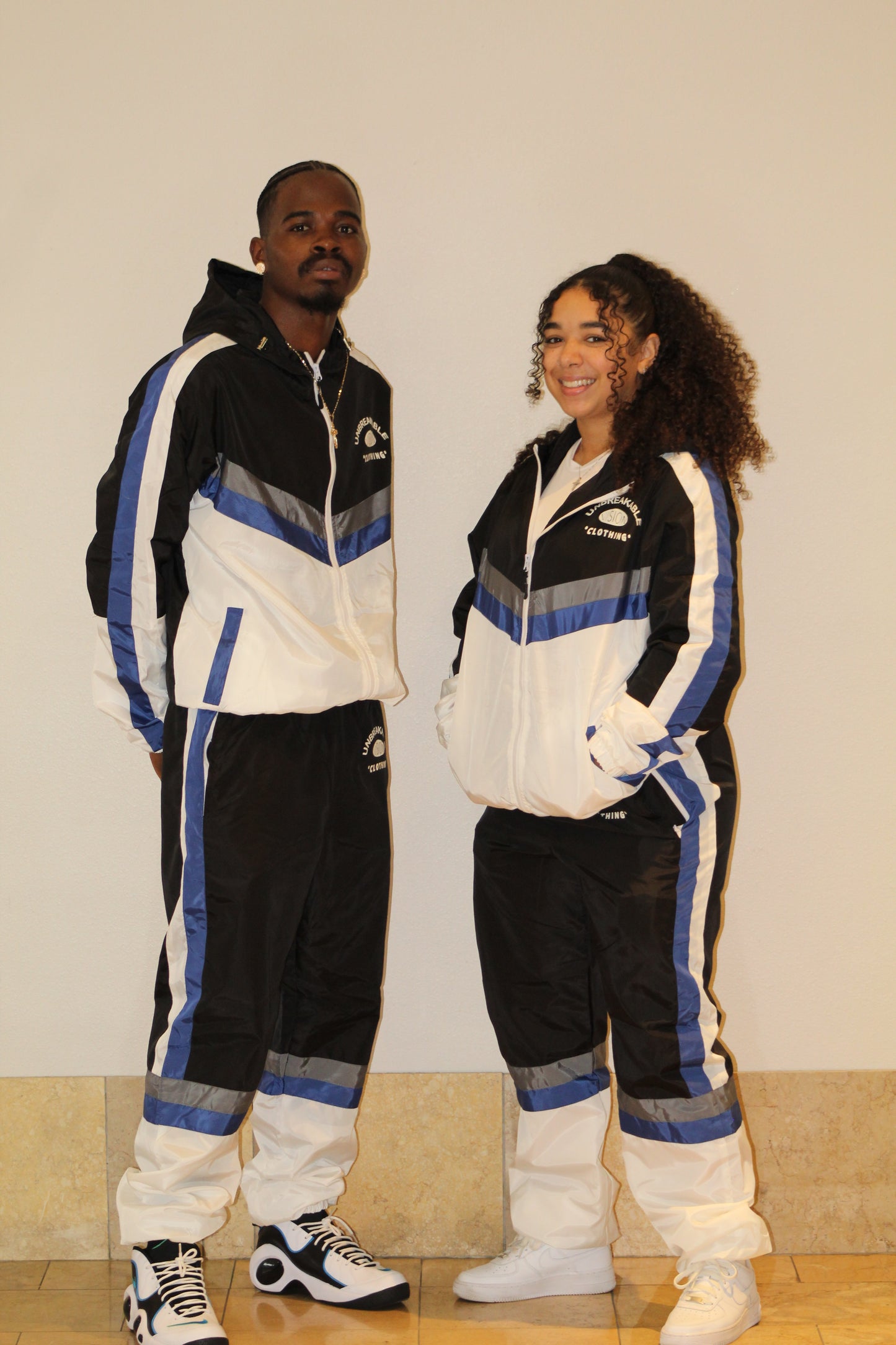 Blue “Get Up And Get To It” Windbreaker set